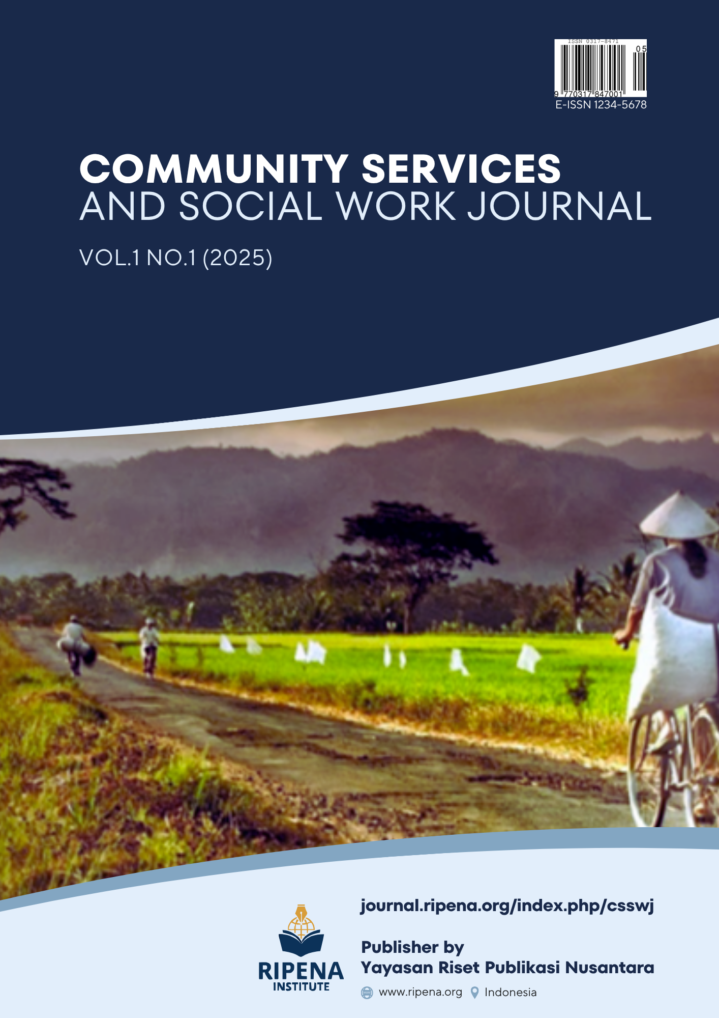 Cover of Community Services and Social Work Journal – advancing research, practice, and education in social work and community services